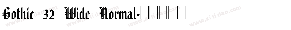 Gothic 32 Wide Normal字体转换
